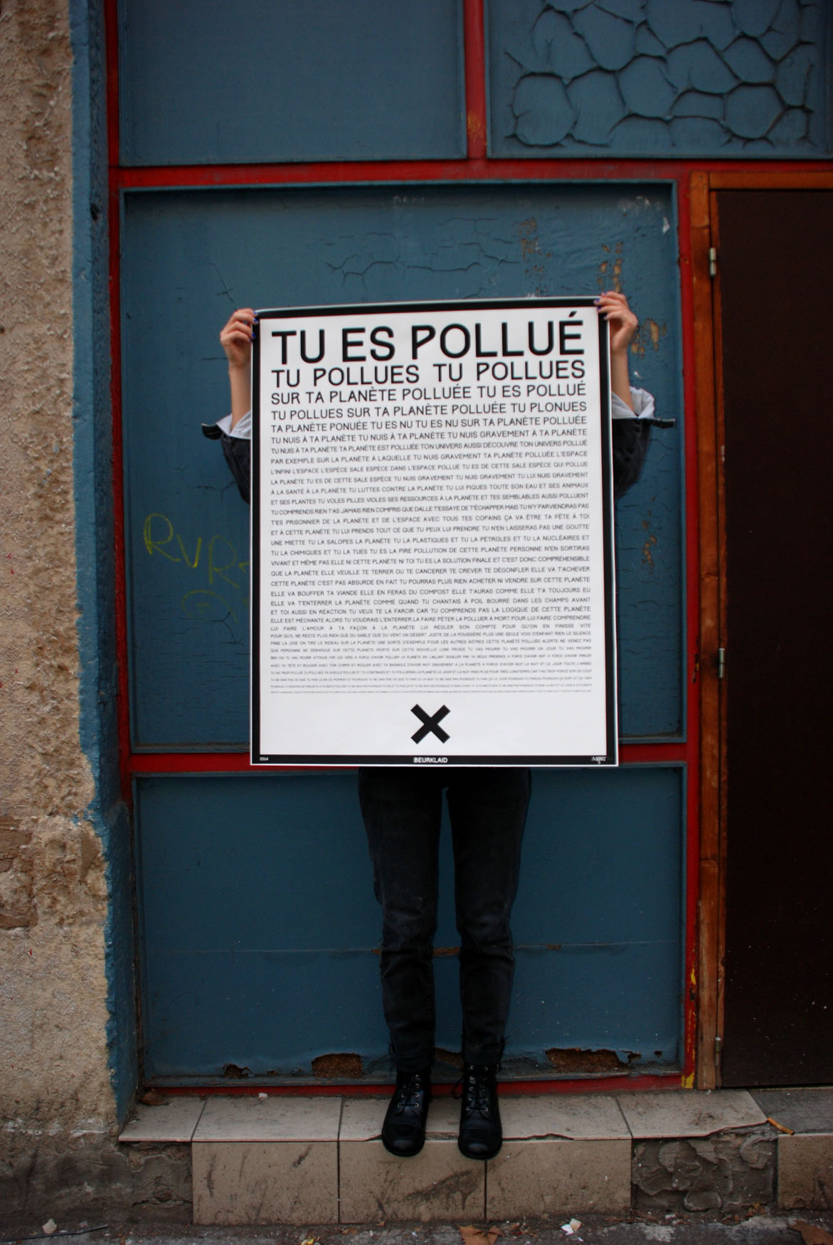 pollution, serigraphie, beurklaid, poesie, poster